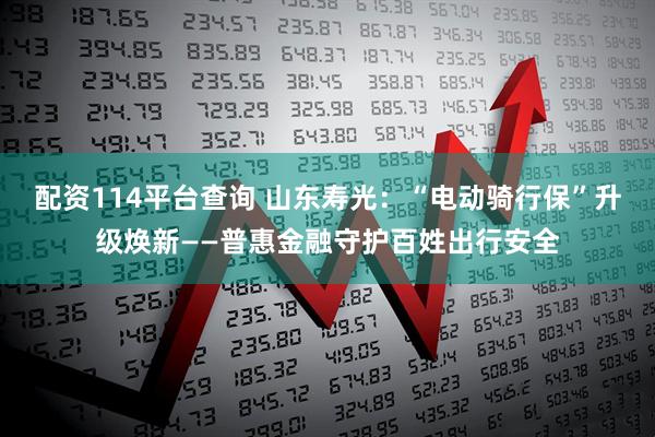 配资114平台查询 山东寿光：“电动骑行保”升级焕新——普惠金融守护百姓出行安全